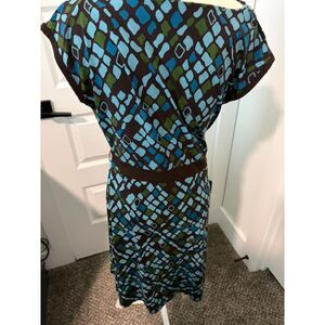 APT 9 Dress Blue/green geometric size Med